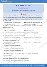 Đề thi học kì 1 KHTN 8 Kết nối tri thức - Đề số 6